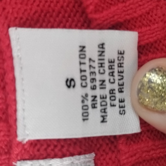 Isabella's Closet Sexy Festive Red Elf Crew Neck Sweater 100% Cotton Size S - Picture 9 of 16